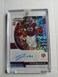Prizm Draft Picks 2020 - Justin Madubuike #177 White Sparkle automático  - Imagen 1 de 2