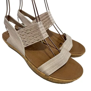 Skechers Sandalen Damen 7 Brie Most Wanted Keilabsatz beige Stoff Slingback Schaumstoff - Bild 1 von 11