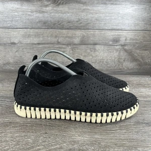Ilse Jacobsen Shoes Womens Size 8 EU 38 Black Tulip 139 Slip On Perforated Flats - Picture 1 of 10