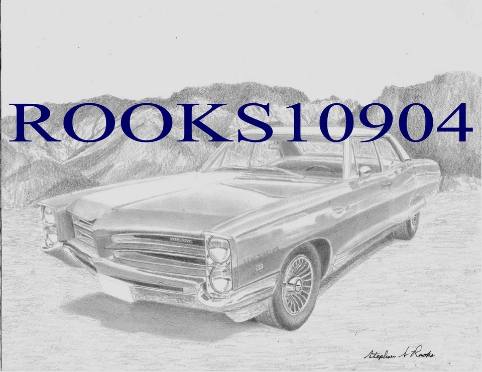 1966 Pontiac Parisienne CLASSIC CAR ART PRINT - Image 1 of 1