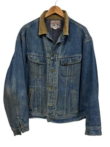 Vintage Lee Storm Rider Blanket Lined Denim Trucker Jacket Size XL Long - Picture 1 of 3