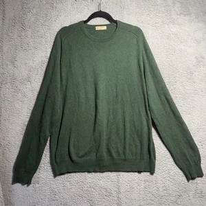 J Crew Sweater Mens X Large Tall XLT Green Cotton Cashmere Crewneck - Picture 1 of 6