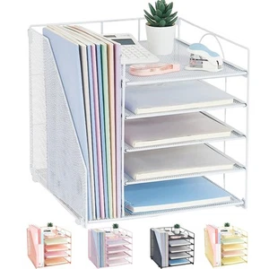Desk Organizers and Accessories, 5-Tier Paper Letter Tray Organizer with File... - Picture 1 of 8