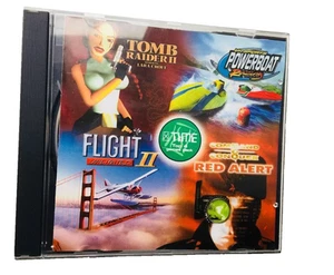 Pack de 4 juegos, Command & Conquer Red Alert, Tomb Raider 2, Flight 2, Powerboat PC - Imagen 1 de 5