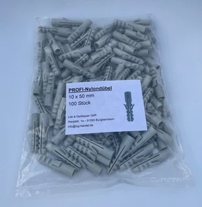 100 St. Nylondübel M10 x 50 mit Schraubenführung und Verdrehsicherung - Bild 1 von 2