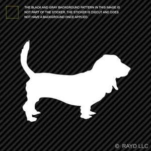 (2x) Basset Hound Sticker Die Cut Decal Self Adhesive Vinyl dog canine pet - Picture 1 of 1