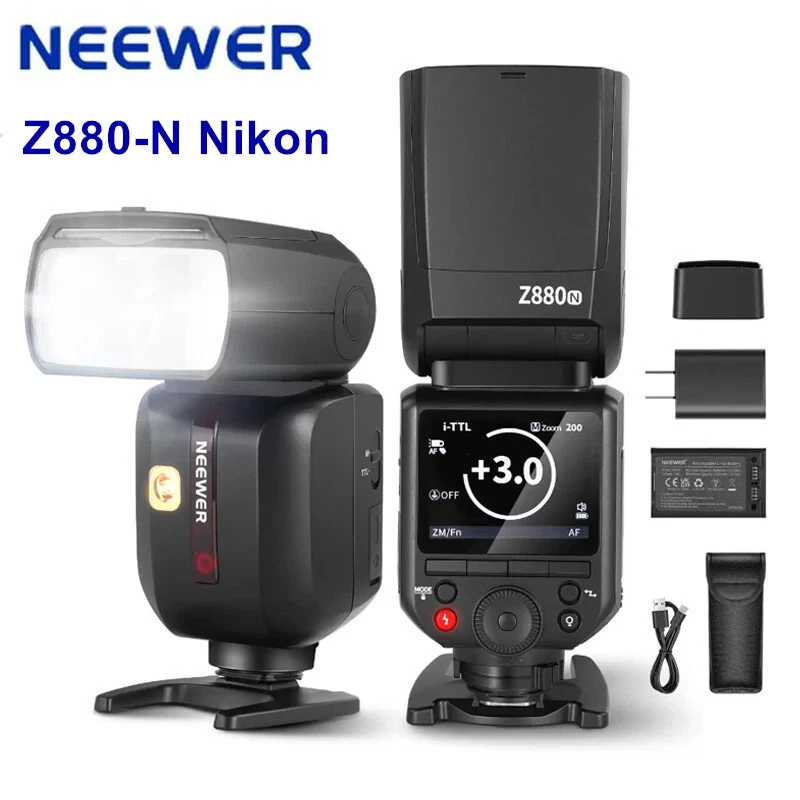 NEEWER Z880-N 2.4G TTL 1/8000s HSS High Speed Camera Fash Light Speedlite Nikon  - Image 1 of 4