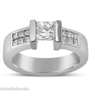 1.10CT TENSION SET PRINCESS CUT DIAMOND ENGAGEMENT RING - Picture 1 of 1