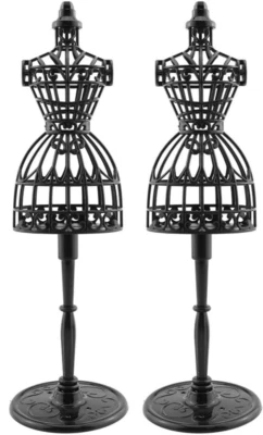 2 piezas Muñeca Forma de Vestido Muñeca Muñeca Modelo Soportes Ropa Maniquí Soporte Estantes de Exhibición Foto 1 de 4