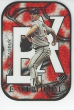 2000 Fleer E-X Greg Maddux E-xceptional Die-cut Red Insert #12 XC /1999