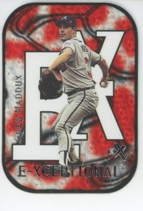 2000 Fleer E-X Greg Maddux E-xceptional Die-cut Red Insert #12 XC /1999