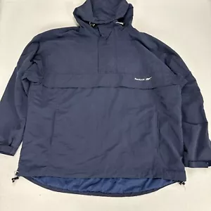 Vintage REEBOK Windbreaker Jacket Mens XL Tall Full Zip Nylon Half Zip Lined 90s - Picture 1 of 12