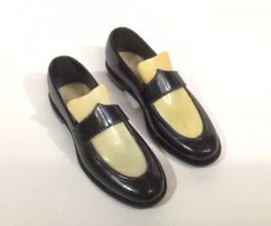 VTG Mini Salesman Sample Slip-on Oxford 2 Tone Plastic Dress Loafer Pair Shoes - Picture 1 of 4