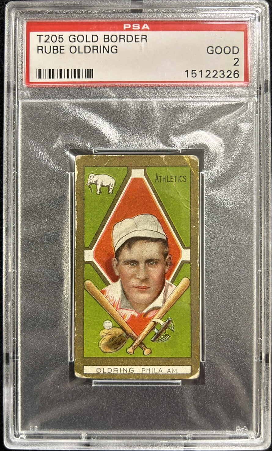 1911 T205 Rube Oldring Athletics PSA 2 Polar Bear - Philadelphia A’s 🐘