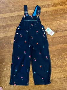NWT Girls Lilly Pulitzer Bright Navy Thristle Corduroy Overalls 5 VERY Rare - Picture 1 of 1