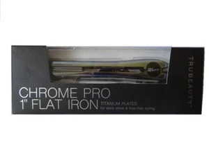 Trubeauty Chrome Pro 1" Flat Iron Titanium Plates New - Picture 1 of 9