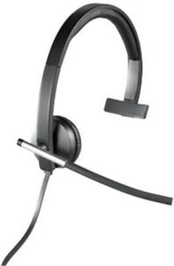 Logitech H650e Wired Headset, Mono Headphone with Noise-Cancelling Microphone, U