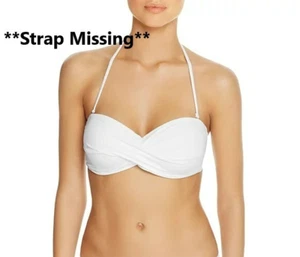 Tommy Bahama Pearl Twist Bandeau Bikini Top **Strap MISSING** - White - Size XS - Picture 1 of 3