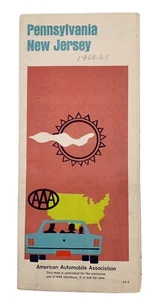 Vintage American Automobile Association Road Map Circa 1968 - Picture 1 of 2