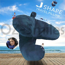 Neck Pillow Flight J Shaped Head Chin Support Pillow Soft For Travel Work Home