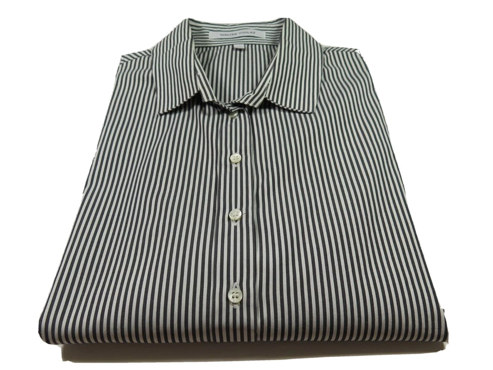 Blusa Top Camisa Mujer Walter Voulez Algodón Negro Blanco Rayas Italiana Euro 46 Foto 1 de 4
