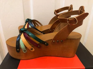 Etoile Isabel Marant Wooden Wedge Sandals Size 35 NWOB - Picture 1 of 10