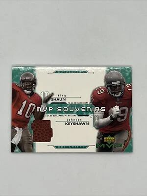 2001 Upper Deck MVP Souvenirs #TB Shaun King/Keyshawn Johnson. Game-used - Image 1 of 3