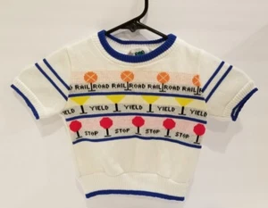Camisa Suéter Vintage Baby BULL FROG KNITS - Patrón Ferroviario Hecha en EE. UU. - Imagen 1 de 7