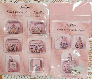 JUST NAN Still Queen of the Needle Cube, Mouse, Fabric Embellishments NEW 
