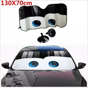 Protector parabrisas delantero plegable para automóvil negro de dibujos animados 1 pieza - Imagen 1 de 12