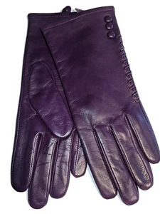 Guantes de cuero con detalles de 3 botones y encaje para dama, orquídea - Imagen 1 de 4