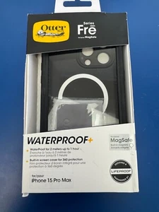 OtterBox FRE Series iPhone 15 Pro Max étanche avec coque MagSafe noire neuve - Photo 1 sur 2