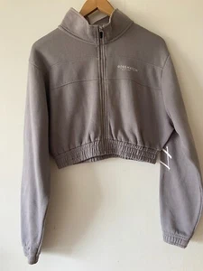 Crosshatch Black Label cropped zip up sweatshirt Top XL - Picture 1 of 12