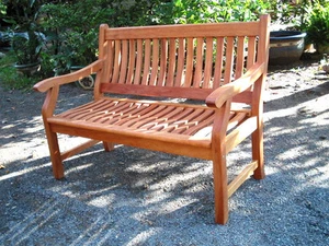 New Jersey Gartenbank 3-Sitzer Bank Sitzbank Parkbank Balkonbank Holzbank Massiv - Bild 1 von 3