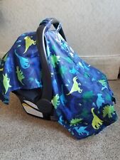 Tanofar Canopy Baby Car Seat Cover Dinosaurs Blanket with Minky Lining Blue