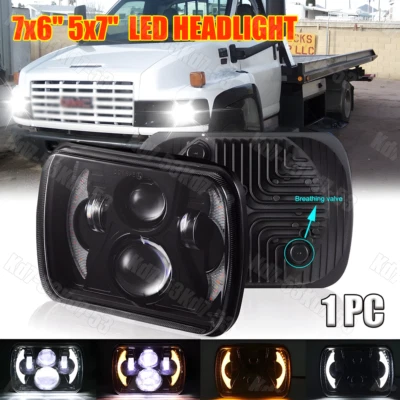 7x6 5x7 LED Headlight Assembly Hi-Lo Beam DRL For Chevy C6500/C5500 Kodiak C4500 - Image 1 of 4