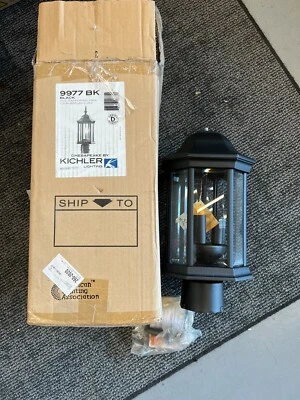 KICHLER LIGHTING 9977BK POSTLAMP Foto 1 de 3
