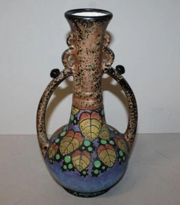 Antique Czech Pottery Vase  – Art Deco Style (Czechoslovakia) - Picture 1 of 7