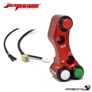 Botonera Jetprime dcha para Brembo 3 teclas rojo Suzuki GSXR1000 2009-2016 - Picture 1 of 8