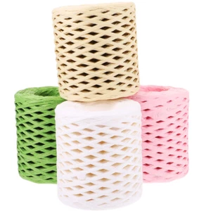 4 Rolls Geschenk Verpackung Band Bastelband Aus Bastpapier Papierschnur - Bild 1 von 12