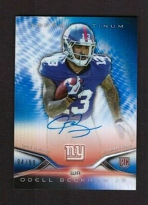 2014 Topps Platinum Blue Refractor - ODELL BECKHAM JR - Rookie Auto RC #/99 - Picture 1 of 3