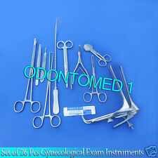Set of 26 Pcs Gynecological Exam Instruments With graves speculum forceps DS-774