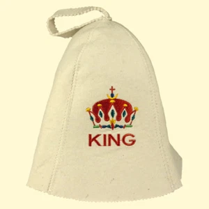 Filzkappe KING Saunahut Saunamütze Sauna Hat - Picture 1 of 1