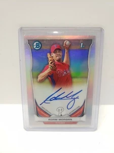 ADAM MORGAN 2014 BOWMAN CHROME ROOKIE REFRACTOR AUTO #/500 PHILLIES - Picture 1 of 2