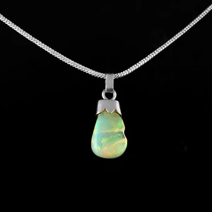 Ciondolo opale etiope opale naturale argento sterling 925 gioielli fatti a mano 208 - Foto 1 di 3