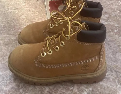 Stivali impermeabili Timberland bambino grano premium 6' 2809 taglia 12M usati in ottime condizioni!