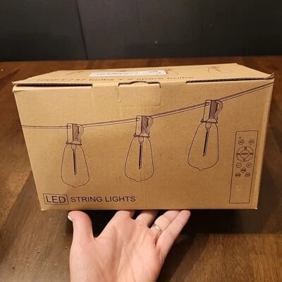 100FT LED Outdoor String Lights Waterproof Patio Shatterproof Edison 36 Bulbs +2 - Image 1 of 4