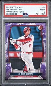 2023 Bowman Shohei Ohtani Purple Pattern /199 PSA 9 MINT POP 2 🔥 #51 Angels