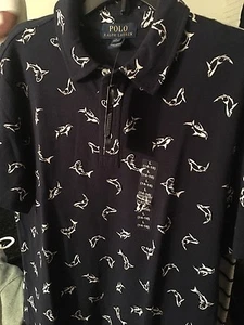 Authentic NWT boys size 14-16 ralph laurn whale shirt retail $55 - Picture 1 of 3