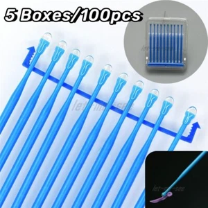 100Pcs Disposable Dental Applicator Stick Adhesive Tip for Tooth Crown Veneer - Picture 1 of 10